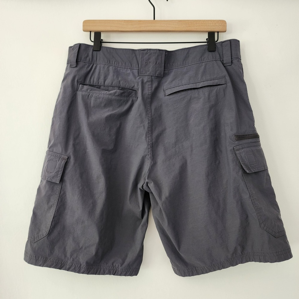 Orvis Tech Cargo Shorts gray mens size 34 - Picture 2 of 7